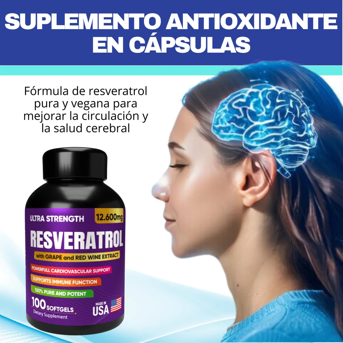 RESVERATROL CON OMEGA 3 + ENVIO GRATIS